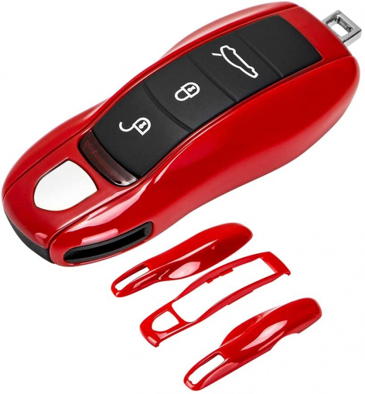 Carcasa Cheie Porsche Macan 95B 2015→ Set 3 Buc Rosu