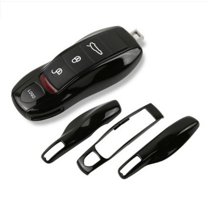 Carcasa Cheie Porsche Macan 95B 2015→ Set 3 Buc Negru Piano