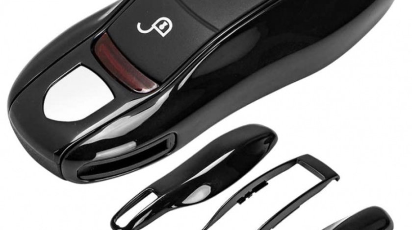 Carcasa Cheie Porsche Panamera 970 2009-2013 Set 3 Buc Negru Piano