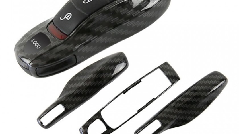 Carcasa Cheie Porsche Panamera 970 2009-2013 Set 3 Buc Carbon