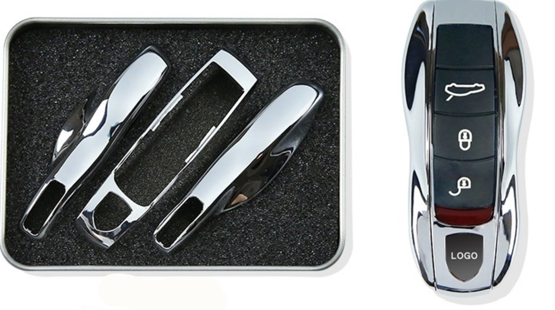 Carcasa Cheie Porsche Panamera 970 2009-2013 Set 3 Buc Crom