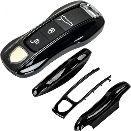 Carcasa Cheie Porsche Panamera 971 2017→ Model Nou Set 3 Buc Negru Piano 8053