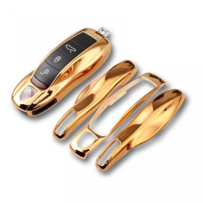 Carcasa Cheie Porsche Set 3 Buc Gold