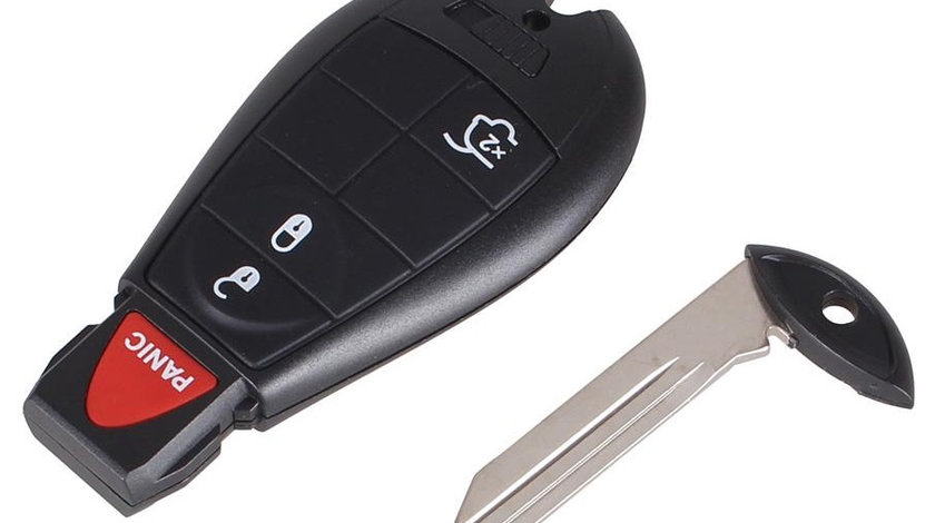 Carcasa Cheie Smartkey Jeep 3 Butoane +1 Buton Panica Negru CJE 008