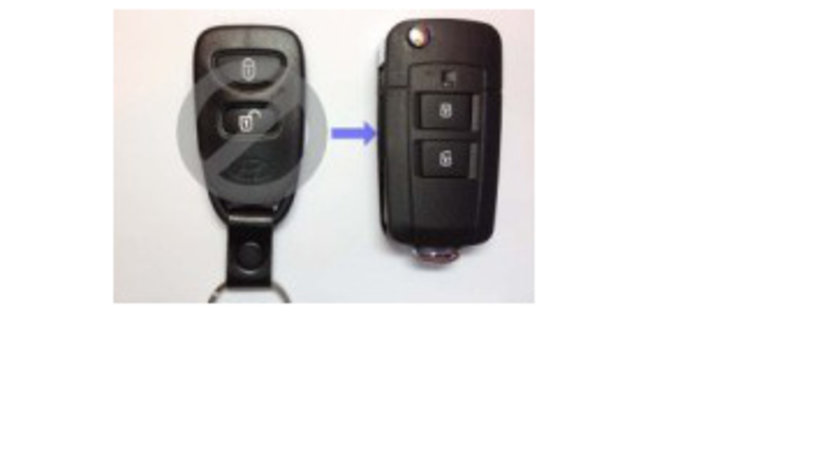 Carcasa cheie transformare 2 butoane Hyundai Yuet, cod Crcs561 - CCT82827