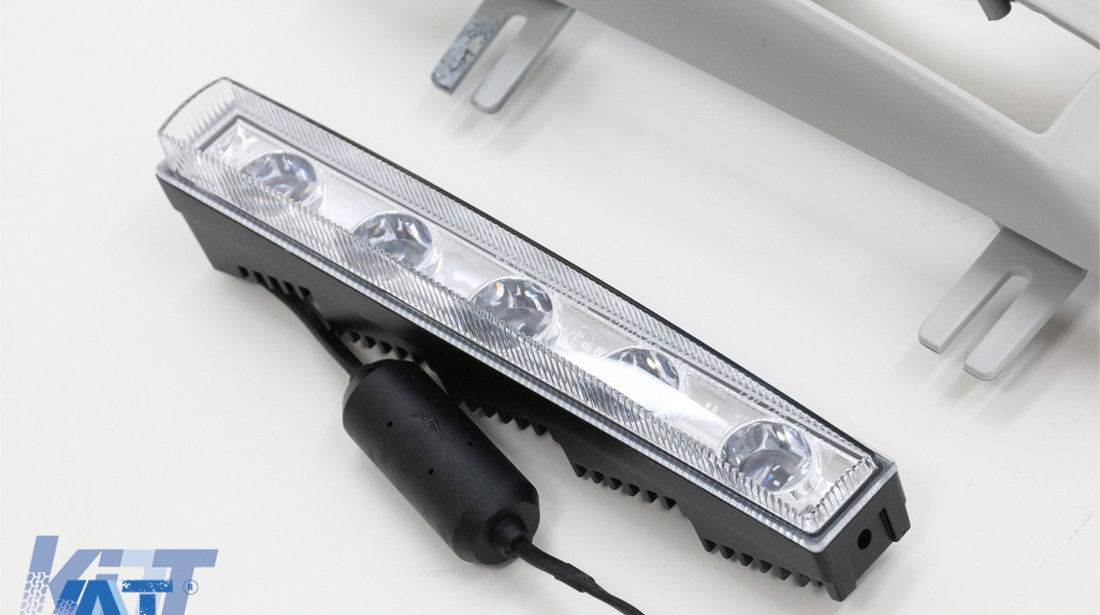 Carcasa faruri cu Lumini de zi dedicate LED DRL compatibil cu Mercedes G-Class W463 (2002-2018) G65 Design Crom