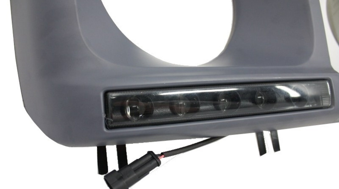 Carcasa faruri cu Lumini de zi dedicate LED DRL compatibil cu Mercedes G-class W463 (1989-2012) G65 Design Negru HCMBG65PB