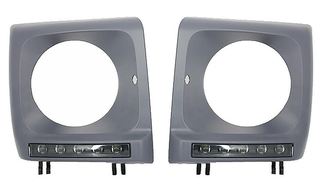 Carcasa faruri cu Lumini de zi dedicate LED DRL compatibila cu Mercedes G-class W463 (89-12) Negru