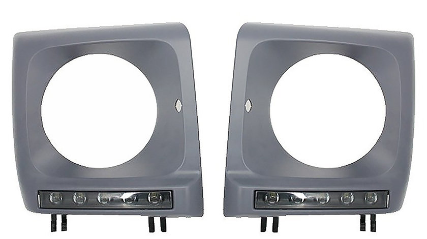 Carcasa faruri cu Lumini de zi dedicate LED DRL Mercedes G-class W463 (1989-Up) G65 AMG Design Negru