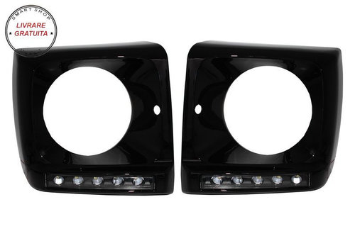 Carcasa faruri cu Lumini de zi dedicate LED DRL Mercedes G-class W463 (1989-2012) - livrare gratuita