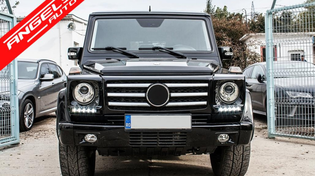 Carcasa faruri LED DRL Mercedes G-Class W463 (02-18) G65 Design Crom