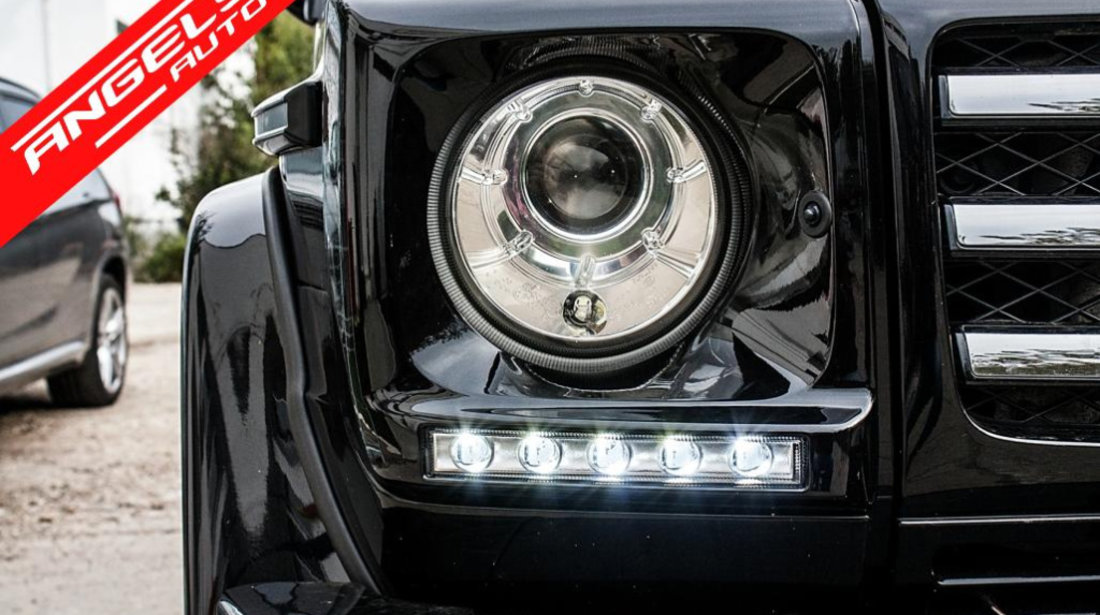 Carcasa faruri LED DRL Mercedes G-Class W463 (02-18) G65 Design Crom