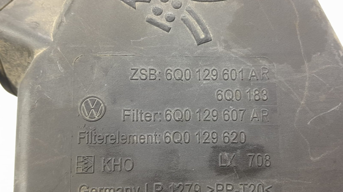 Carcasa filtru aer 6q0129601ar 1.4 tdi BMS Skoda Fabia 5J [2007 - 2010]