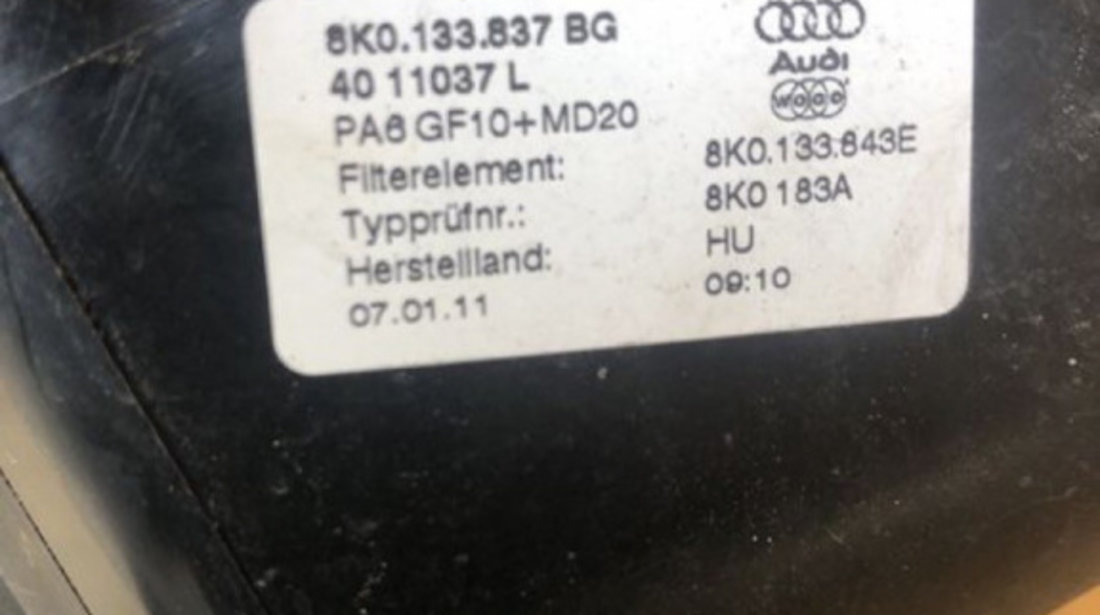 Carcasa filtru aer Audi A4 B8 sedan 2011 (8k0133837bg)