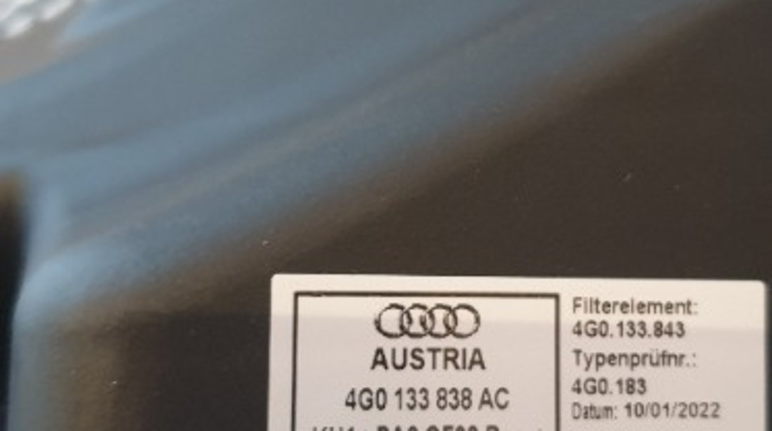 Carcasa filtru aer Audi A6 / A7 / 3.0 / 2014 ,2015 , 2016 , 2017 , 2018 / COD 4G0 133 838 AC