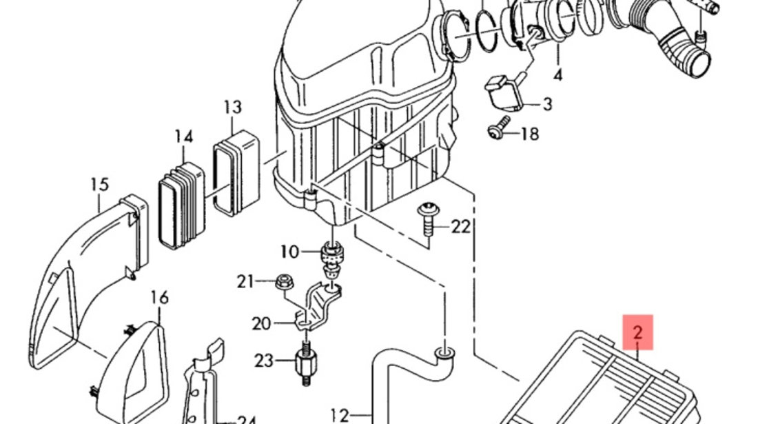 Carcasa filtru aer Audi A8 D3 2006 ASB OEM 4E0129620E