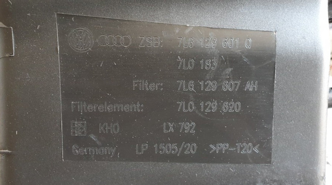 Carcasa filtru aer Audi Q7 3.0 TDI 240 cai motor CASA cod piesa : 7L6129607AH