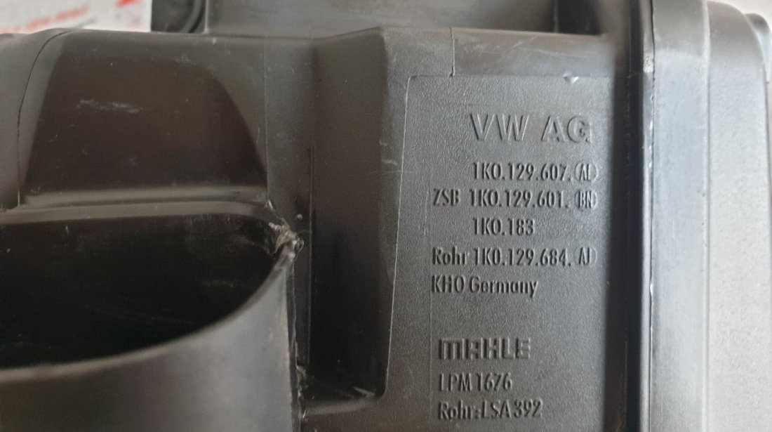 Carcasa filtru aer Skoda Octavia II 1.2 TSI 105 cai motor CBZB cod piesa : 1K0129607AL