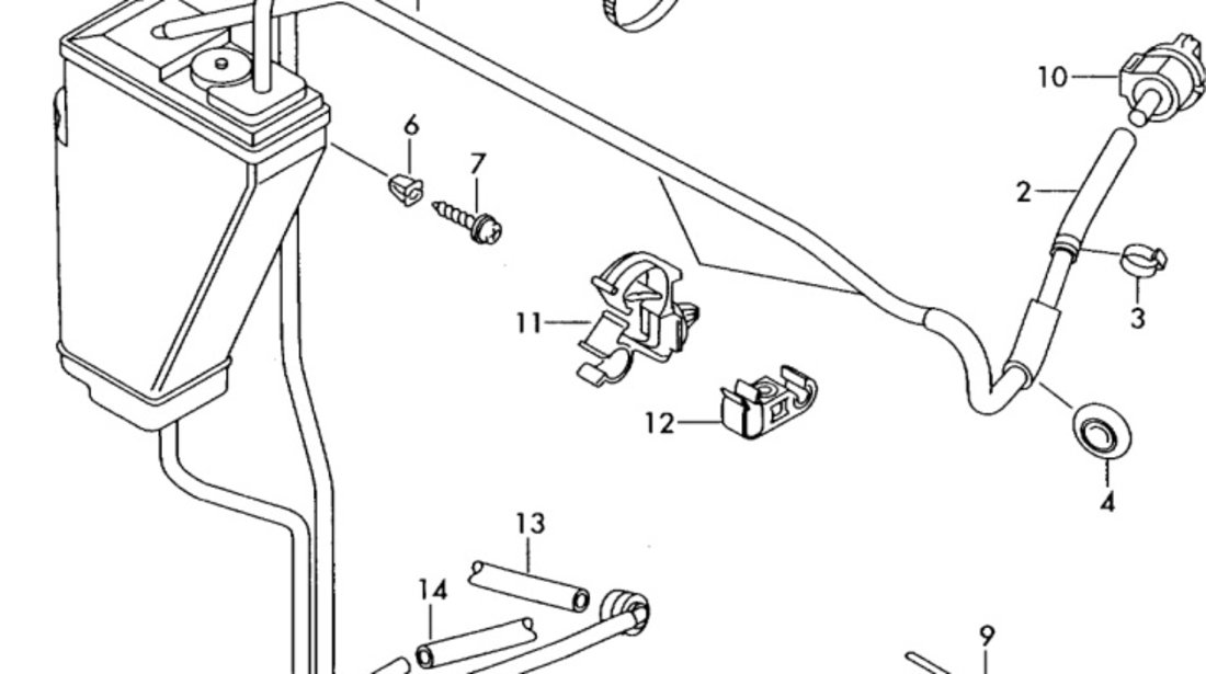 Carcasa filtru carbon Audi A4 B6 (8E2) Sedan 2002 2.0 I OEM 8E0201803E