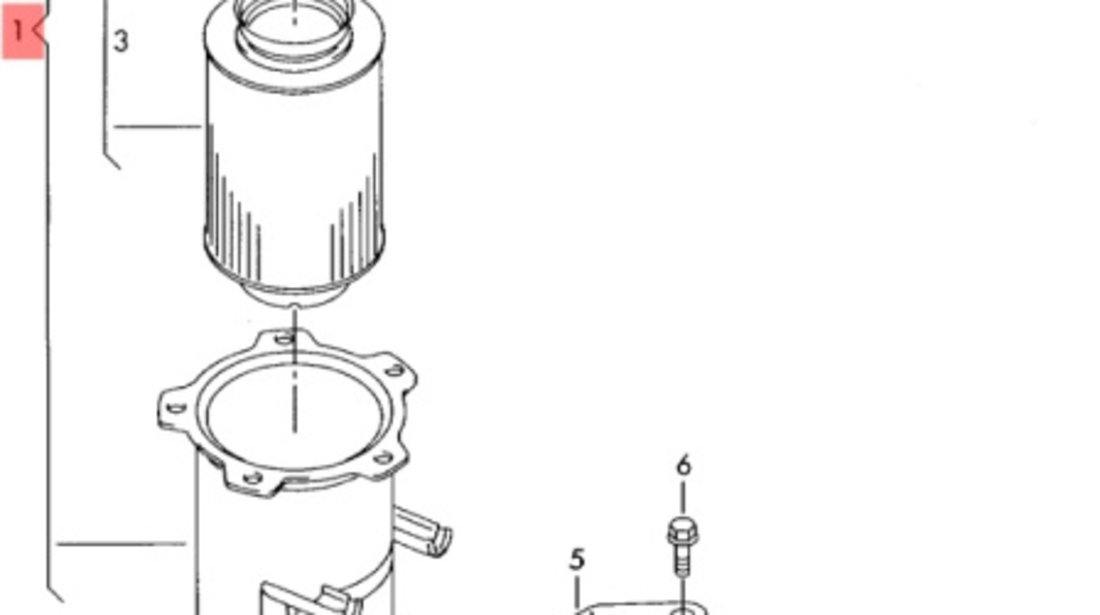 Carcasa filtru combustibil Audi A3 8P 2.0 TDI BKD 1K0127400J OEM 1K0127400J