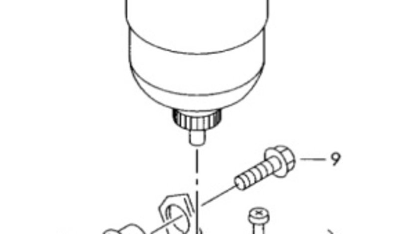 Carcasa filtru combustibil Audi A4 8E 2006 2007 2.0 TDI BLB OEM 8E0201987J