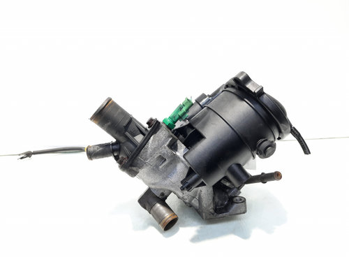 Carcasa filtru combustibil cu corp termostat, cod 9625224180, 9624839210, Fiat Scudo (270), 1.9 dies...