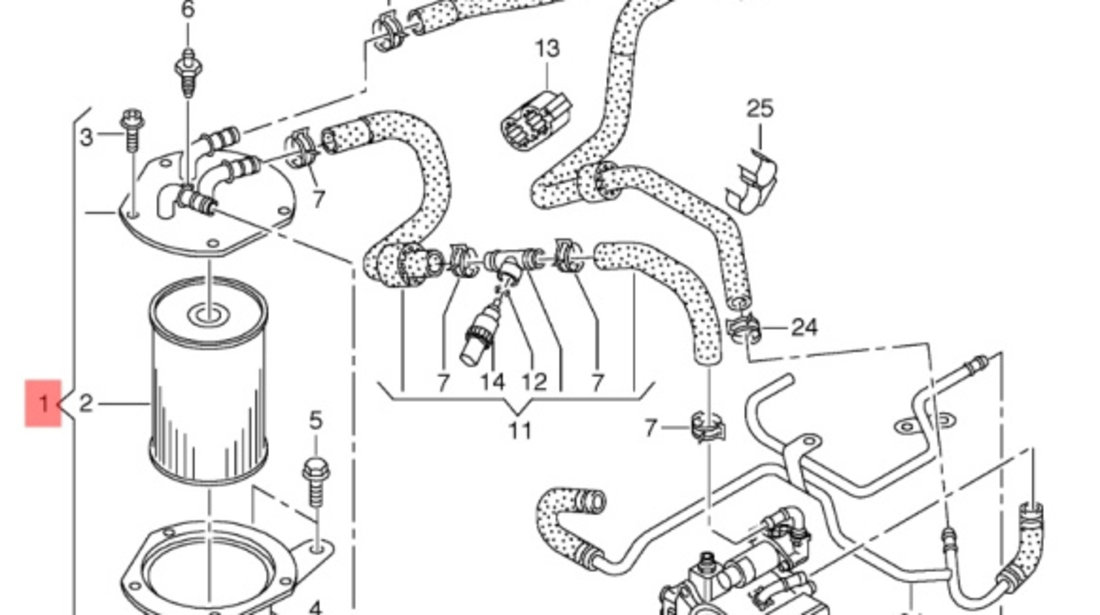 Carcasa filtru motorina Volkswagen Passat B7 (365) Variant 2012 2.0 TDI OEM 7N0127400