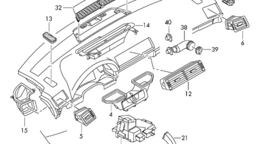 Carcasa filtru polen 8E1819979 Audi A4 B6 Break 1.9 TDI 2002 AWX OEM 8E1819979