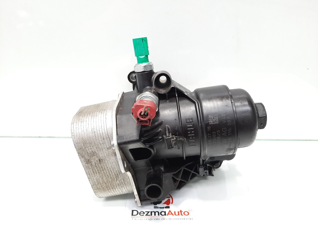 Carcasa filtru ulei cu racitor, Seat Leon ST Combi (5F8) [Fabr 2013-2018] 1.6 tdi, DDY, 03N115389K, 03N117021