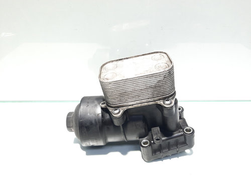 Carcasa filtru ulei cu racitor ulei, cod 03L115389C, 03L117021C, Vw Golf 6 (5K1) 1.6 tdi, CAY