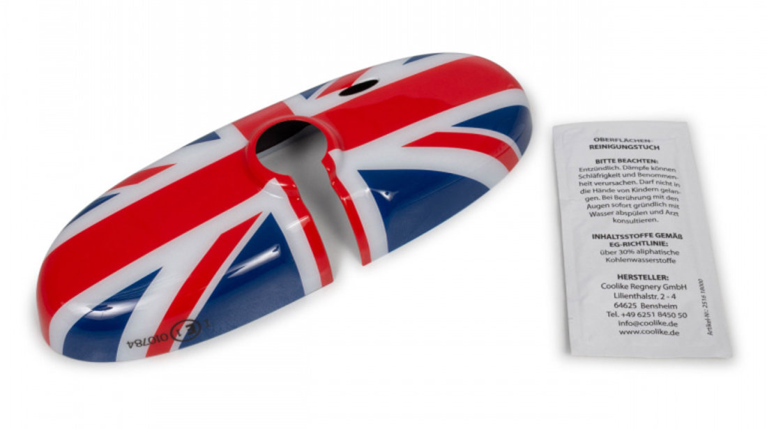 Carcasa Oglinda Retrovizoare Interior Oe Mini Cooper Union Jack Design Mini R50, R53 2001-2006 51160412781