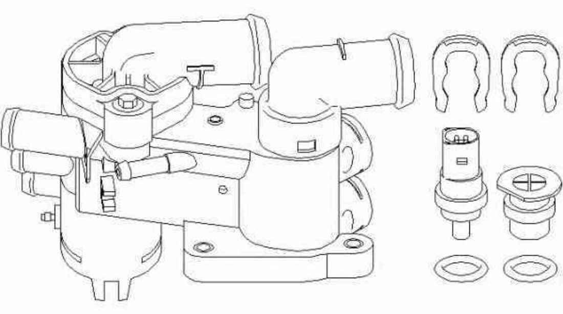 carcasa termostat AUDI A2 8Z0 TOPRAN 110 350