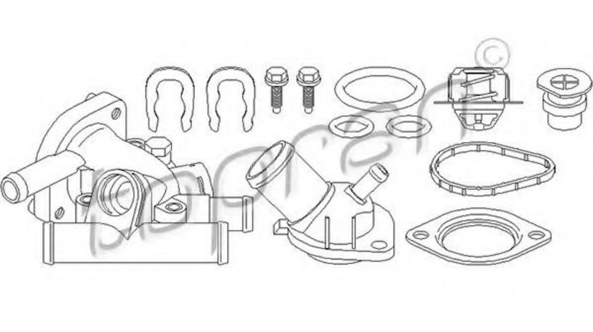 Carcasa termostat RENAULT CLIO II (BB0/1/2, CB0/1/2) (1998 - 2005) TOPRAN 700 531 piesa NOUA