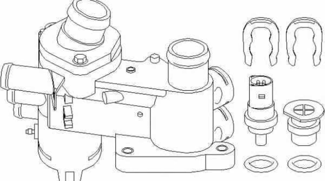 carcasa termostat SKODA OCTAVIA 1U2 TOPRAN 110 352