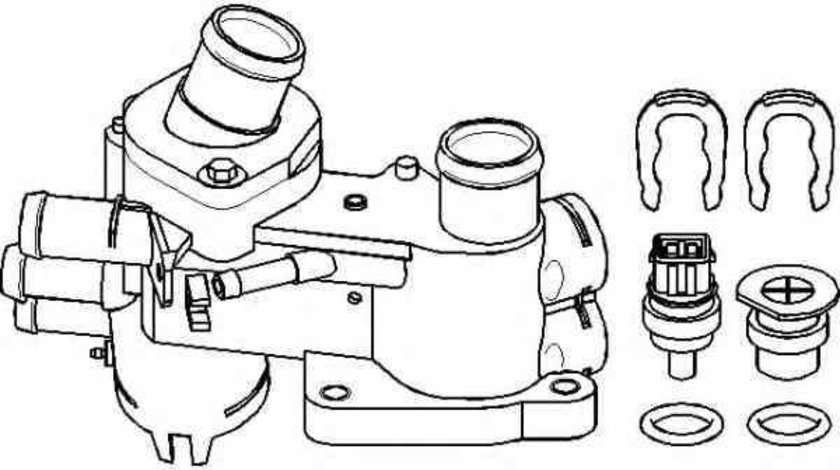 carcasa termostat VW LUPO 6X1 6E1 TOPRAN 108 184