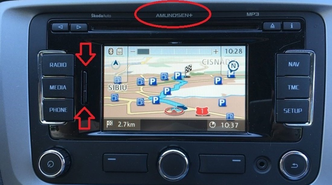Card SD Harti GPS v12 2021 Navigatie VW RNS 315 Skoda Amundsen+