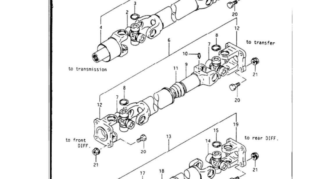 Cardan punte fata Suzuki Samurai (382 mm) SPIDAN 28043