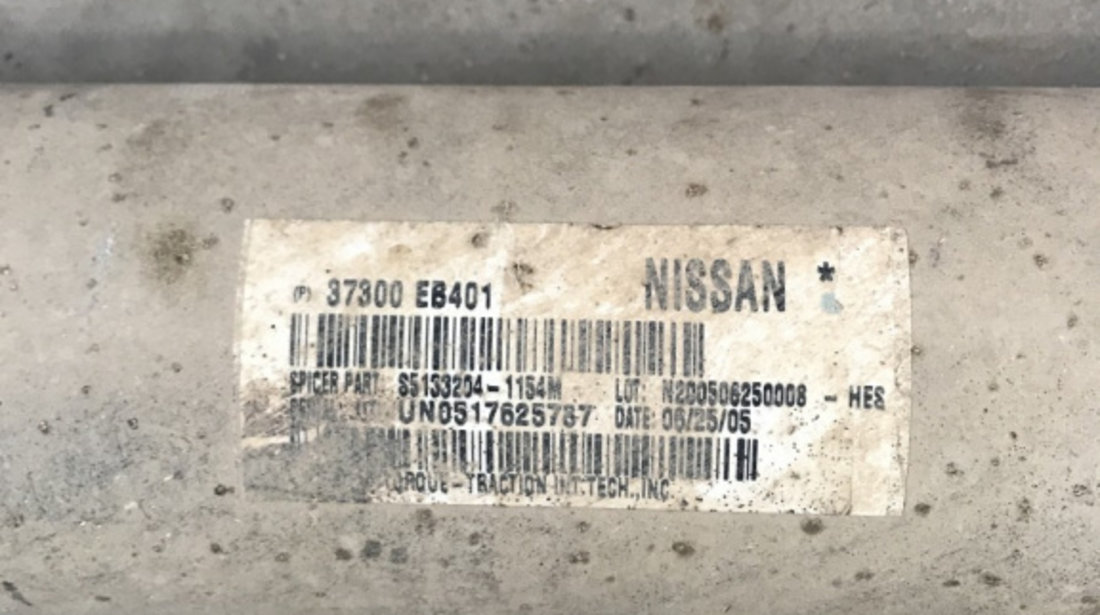 Cardan spate Nissan Navara D40 YD25DDTI Manual 4X4 sedan 2006 (37300EB401)