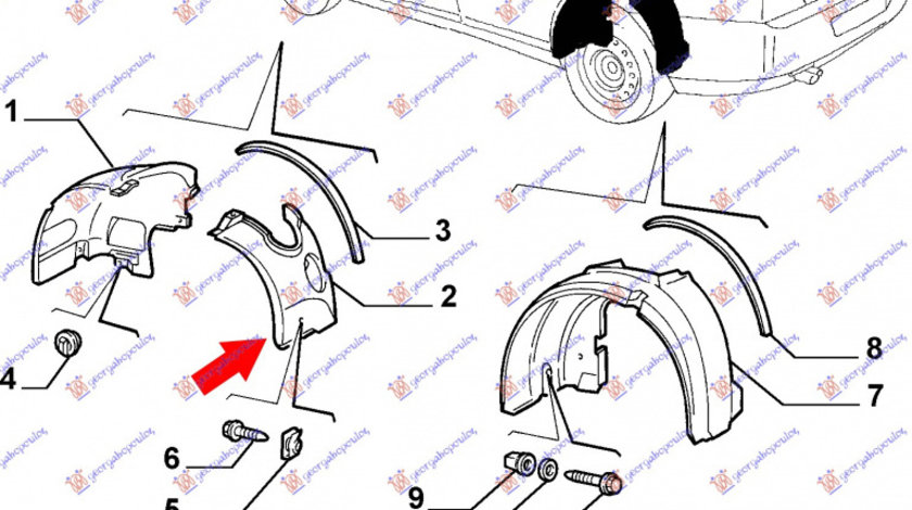 Carenaj Aripa - Alfa Romeo 166 1998 , 60698598