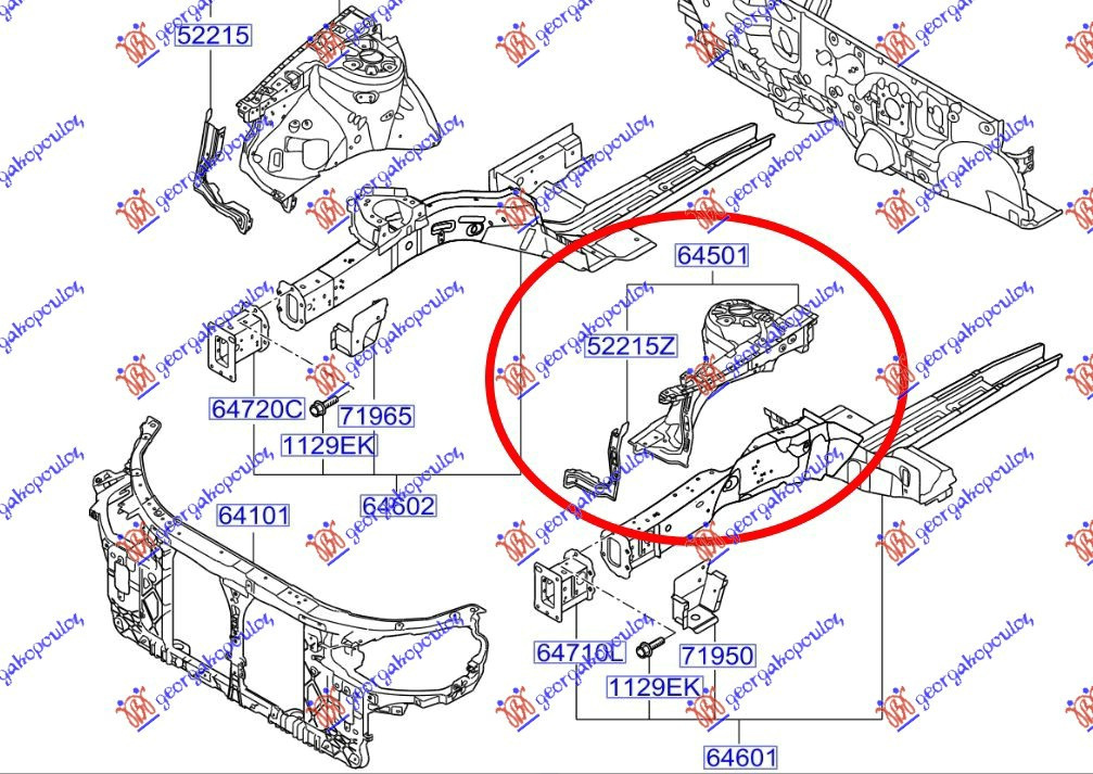 Carenaj Aripa - Hyundai I30 2007 , 64501-2l010