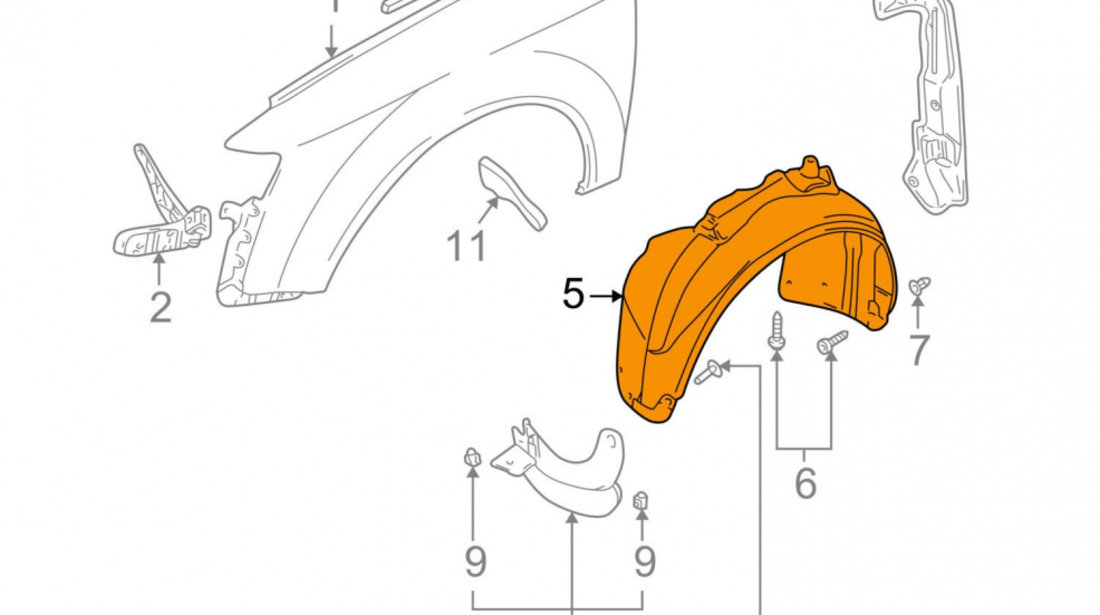 Carenaj Roata Fata Stanga Am Audi A4 B6 2000-2004 8E0821171B