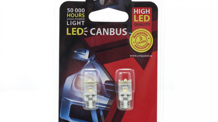 Carguard Set 2 Buc Led De Pozitie Led T10 CAN109