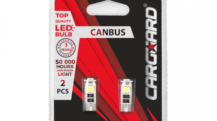 Carguard Set 2 Buc Led Pentru Iluminat Interior/ Portbagaj T10 CAN104