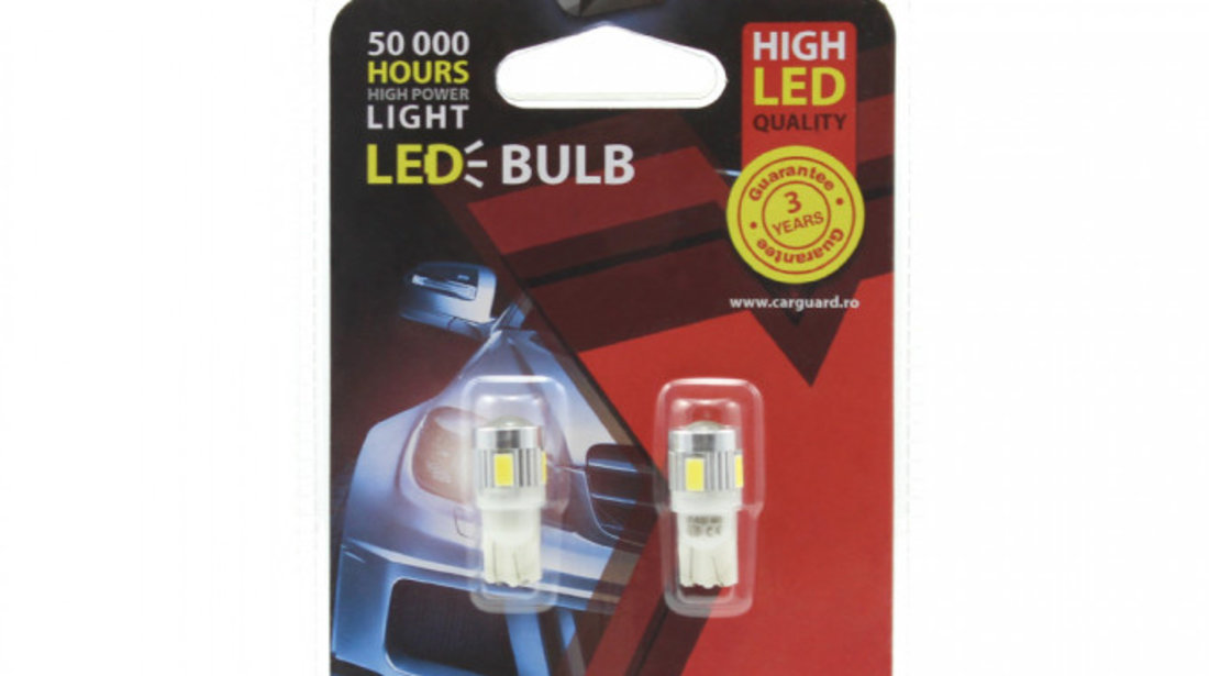 Carguard Set 2 Buc Led Pentru Iluminat Interior/ Portbagaj T10 CLD013