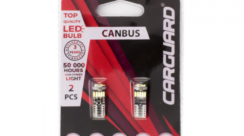 Carguard Set 2 Buc Led Pentru Interior/Portbagaj T10 CAN127