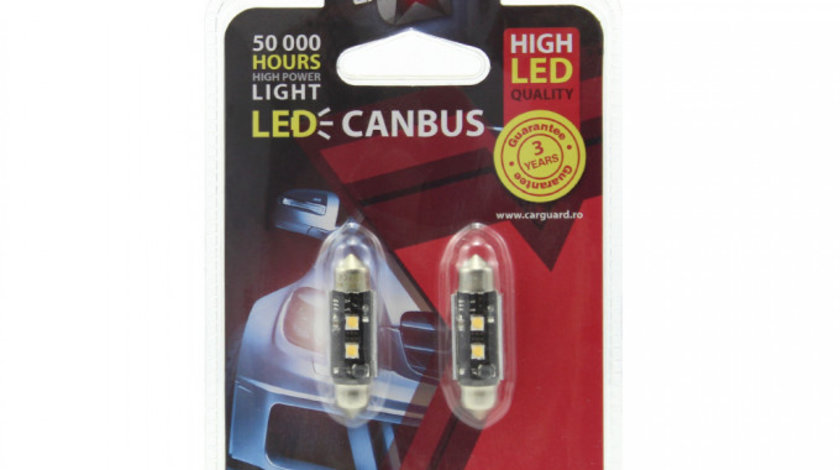 Carguard Set 2 Buc Led Sofit Cree Chip Plafoniera Numar De Inmatriculare C5W CAN111