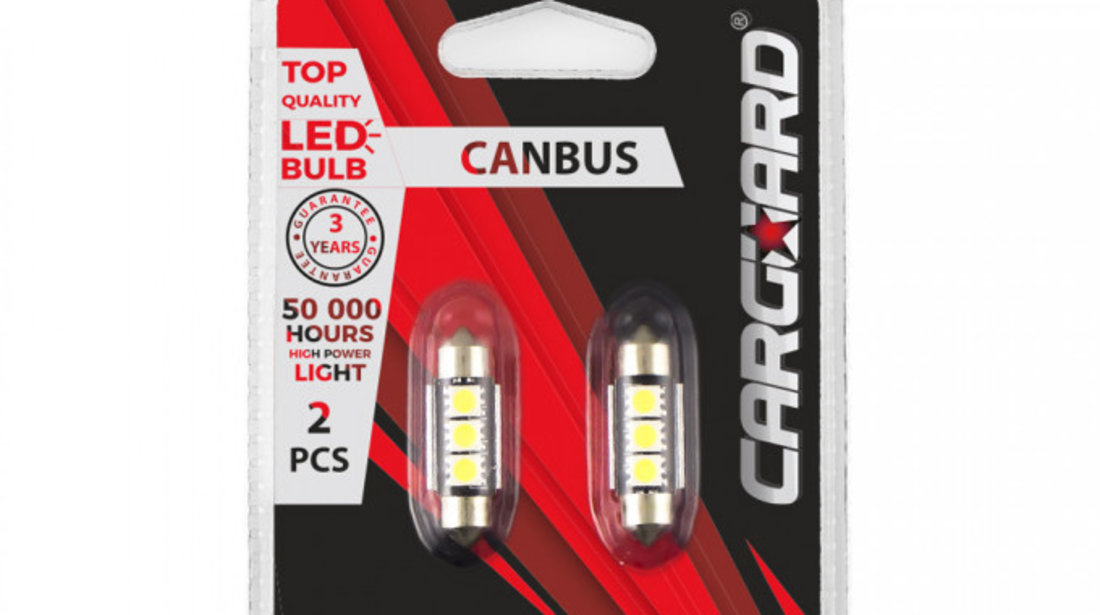 Carguard Set 2 Buc Led Sofit Plafoniera C5W CAN106