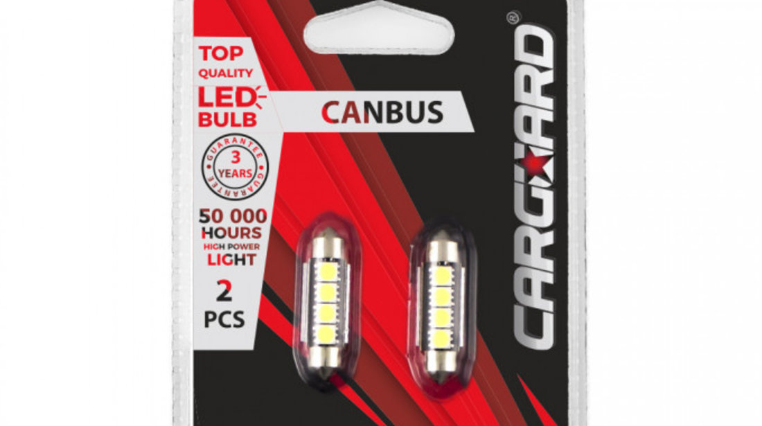 Carguard Set 2 Buc Led Sofit Plafoniera C5W CAN107