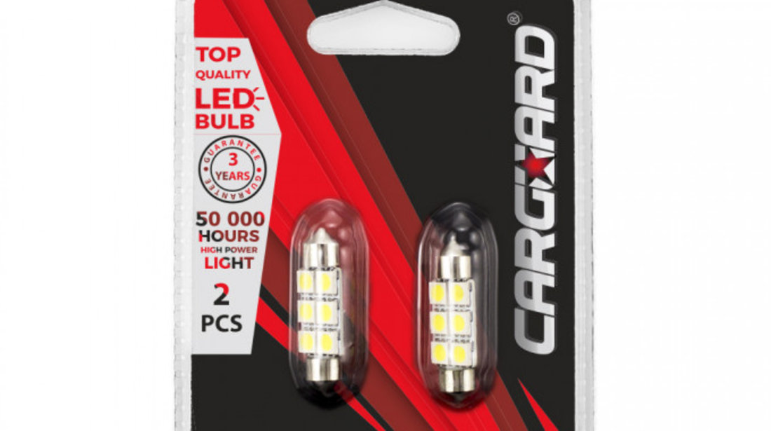 Carguard Set 2 Buc Led Sofit Plafoniera C5W CLD016