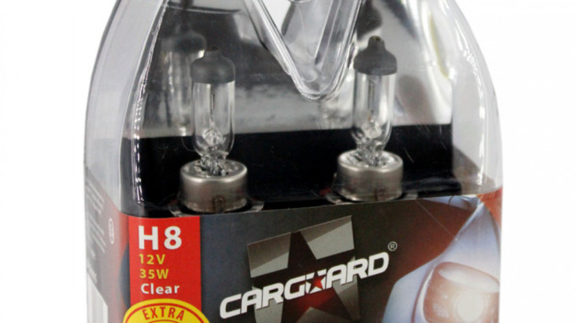 Carguard Set De 2 Becuri Halogen H8 +30% Intensitate BHA005